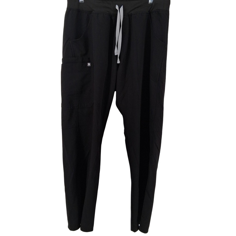FIGS Kade Cargo Scrub Pants Womens Large Black Technical Collection